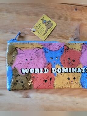 World Domination Cat Zip Pouch
